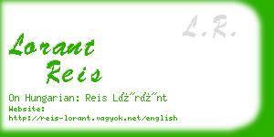 lorant reis business card